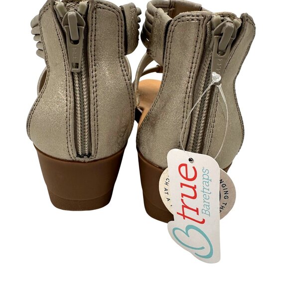 Baretraps Womens Keisha Taupe Back Zippe Design Strappy Sandals Size 9M - Picture 5 of 12